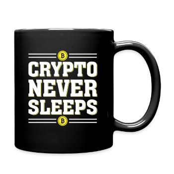 La crypto ne dort jamais - Mug uni - noir - Droite