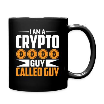 I'm a crypto guy named Guy - Full Colour Mug - black - Right