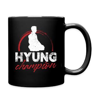hyung champion Design for a tang soo do fan - Tasse einfarbig - Schwarz - Rechts