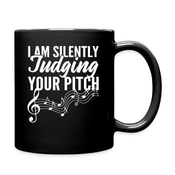 I'm Silently Judging Your Pitch Musiklehrer - Tasse einfarbig - Schwarz - Rechts