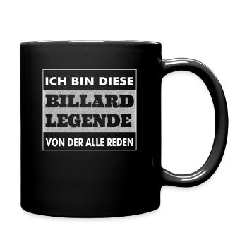 Billard Legende Billardspieler Poolbillard Billard - Tasse einfarbig - Schwarz - Rechts