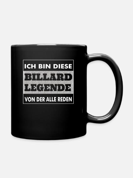 Billard Legende Billardspieler Poolbillard Billard - Tasse einfarbig - Schwarz