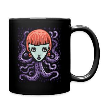 Est-ce que c’est de l’art, la pieuvre - Mug uni - noir - Droite