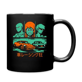 Manga Anime Cartoon Monstres de course automobile - Mug uni - noir - Droite