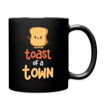 Toast Of The Town Toasted Bread Pancakes - Full Colour Mug - black - Right