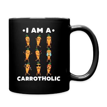 Je suis un carotte carotte émoticône légume - Mug uni - noir - Droite