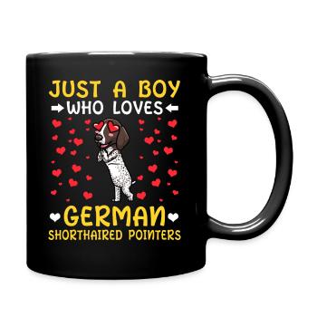 Chien allemand à poil court Allemand à poil court Allemand - Mug uni - noir - Droite