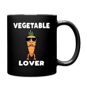 Amateur de légumes, Carotte, Végétalien, Végétarien - Mug uni - noir - Droite