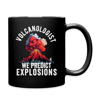 Vulkanologe, Vulkanologie, Geologe, Geologie - Tasse einfarbig - Schwarz - Rechts