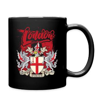 Coat of arms of London City, England, Great Britain - Full Colour Mug - black - Right