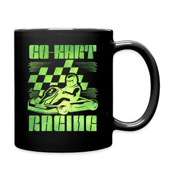 Karting, course, course de karting, pilotes de karting - Mug uni - noir - Droite