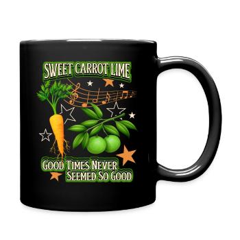 Carrot, Carrot, Lime Funny Saying, Pun - Full Colour Mug - black - Right