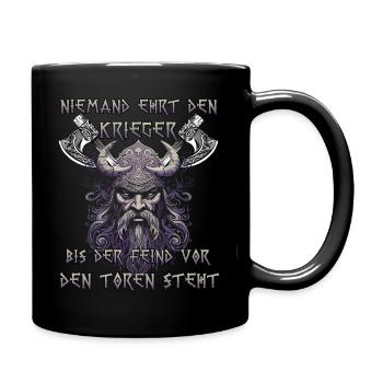 Walhalla Erbe Geschenk für Wikinger-Fans - Tasse einfarbig - Schwarz - Rechts