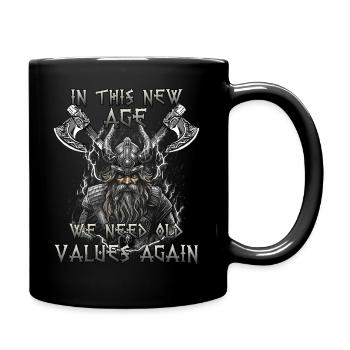 Walhalla Erbe Geschenk einer Kriegerkultur - Tasse einfarbig - Schwarz - Rechts