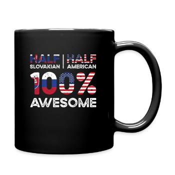 Slowakisch Amerikanischer Patriot USA Gewachsen - Tasse einfarbig - Schwarz - Rechts
