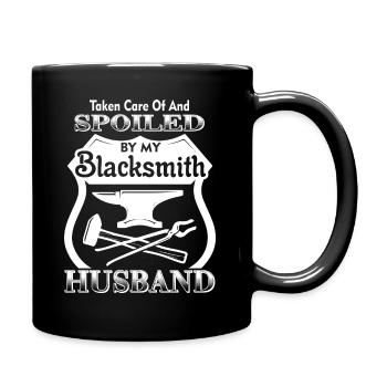 Blacksmith Spoiled By My Blacksmith Husband - Full Colour Mug - black - Right