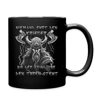Walhalla Erbe Geschenk für Wikinger-Fans - Tasse einfarbig - Schwarz - Rechts