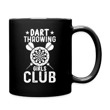Dart Throwing Girls Club - Full Colour Mug - black - Right