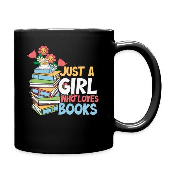 Juste une fille qui aime les livres - Lire des livres - Mug uni - noir - Droite