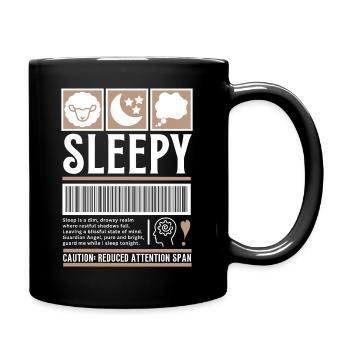 Streetwear Sleepy, Müde,Vintage Fashion Label - Tasse einfarbig - Schwarz - Rechts