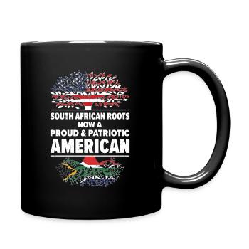 Südafrikanischer amerikanischer Patriot USA - Tasse einfarbig - Schwarz - Rechts