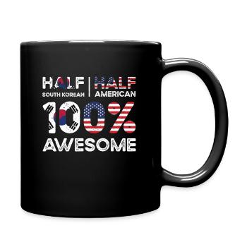South Korean American Patriot USA Grown South - Full Colour Mug - black - Right