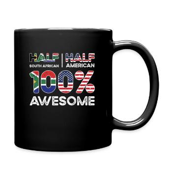 Südafrikanischer amerikanischer Patriot USA - Tasse einfarbig - Schwarz - Rechts