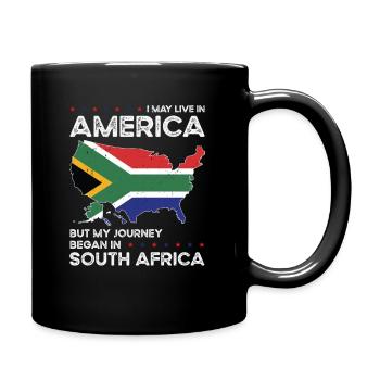 Südafrikanischer amerikanischer Patriot USA - Tasse einfarbig - Schwarz - Rechts