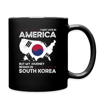 South Korean American Patriot USA Grown South - Full Colour Mug - black - Right