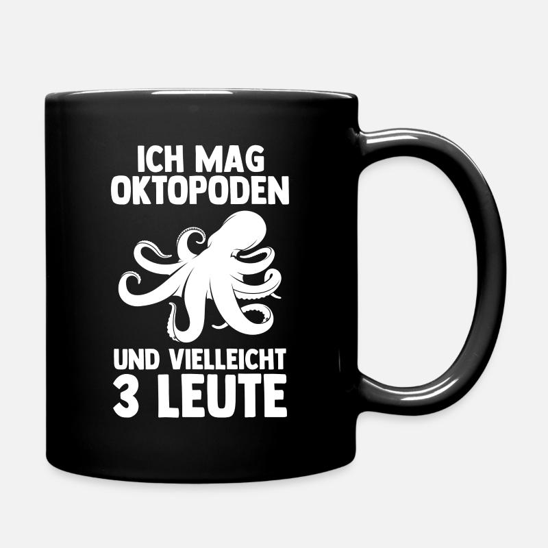 Tintenfisch Oktopus - Tasse einfarbig - Schwarz