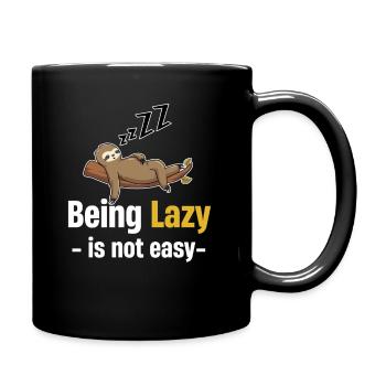 Being lazy isn't just a sloth - Full Colour Mug - black - Right