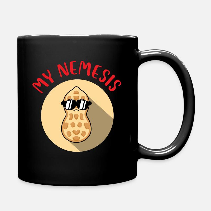 Peanut My Nemesis - Food Allergy Awareness Peanut - Tasse einfarbig - Schwarz