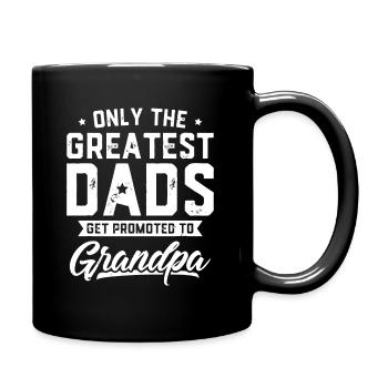 Les plus grands papas sont promus au rang de grand-père - Mug uni - noir - Droite