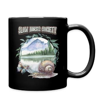 Slow Mountain Hiking Mountains Hiking Funny Saying - Full Colour Mug - black - Right
