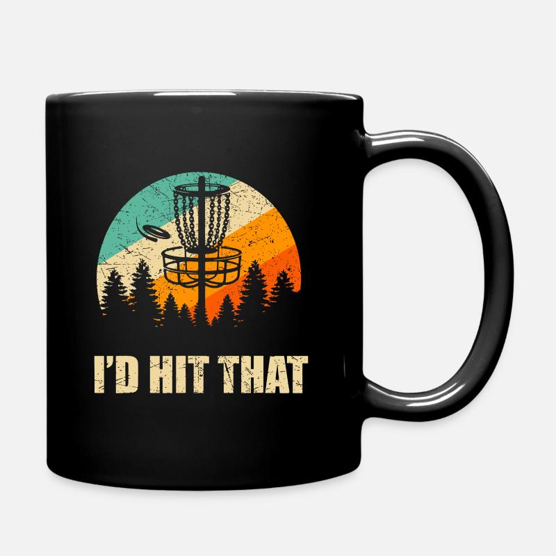 Rétro Disc Golf Sport, Frisbee Golf Vintage - Mug uni - noir