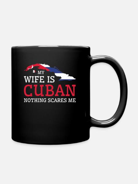 Rien ne me fait peur Ma femme est cubaine - Mug uni - noir