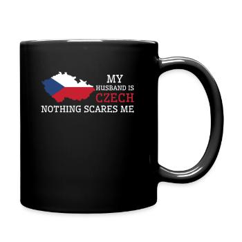 Nichts macht mir Angst Meine Frau ist tschechisch - Tasse einfarbig - Schwarz - Rechts