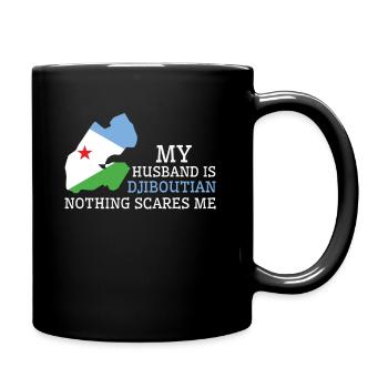 Nothing Scares Me My Wife Is Djiboutian Husband - Full Colour Mug - black - Right