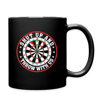 Shut up and throw with us - Full Colour Mug - black - Right