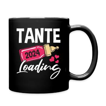 Werdende Tante 2024 - Tasse einfarbig - Schwarz - Rechts