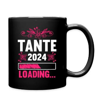 Werdende Tante 2024 - Tasse einfarbig - Schwarz - Rechts