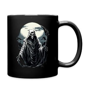 Spooky Halloween Grim Reaper Grim Reaper - Full Colour Mug - black - Right