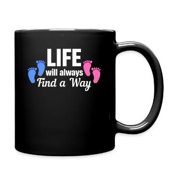 La vie trouvera toujours un moyen de faire une FIV papa - Mug uni - noir - Droite