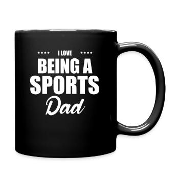 I love being a sports dad, gymnastics, - Full Colour Mug - black - Right