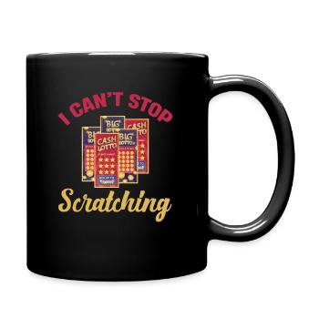 Ich Kann Nicht Aufhören, Lustige Lotteriespieler - Tasse einfarbig - Schwarz - Rechts