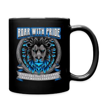 Lion Dire Rugir de fierté, Tête de Lion - Mug uni - noir - Droite