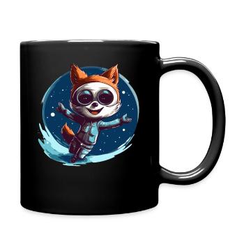 Venez faire un câlin au renard de l’espace - Mug uni - noir - Droite