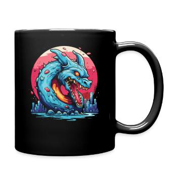 Courroux du dragon beignet glacé - Mug uni - noir - Droite