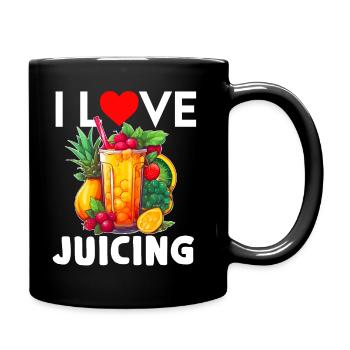 Entsaften Männer Frauen Entsafter Reinigung Smoothie Saft - Tasse einfarbig - Schwarz - Rechts