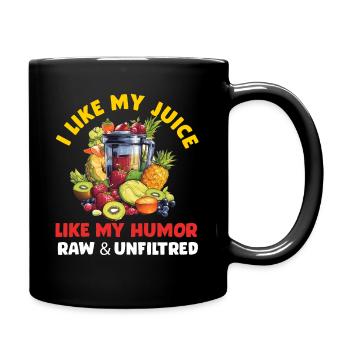 Entsaften Männer Frauen Entsafter Reinigung Smoothie Saft - Tasse einfarbig - Schwarz - Rechts
